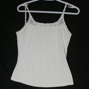 Jacob Cream Crochet-Trim Camisole